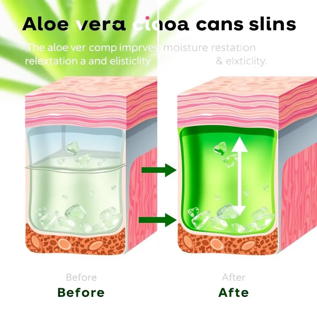 Aloe Vera enhancing skin moisture retention and elasticity