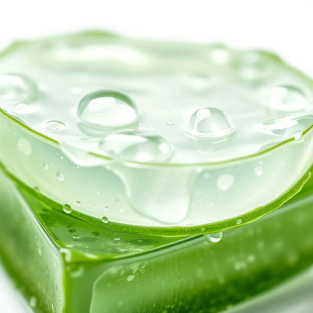 Aloe vera gel showing hydration properties