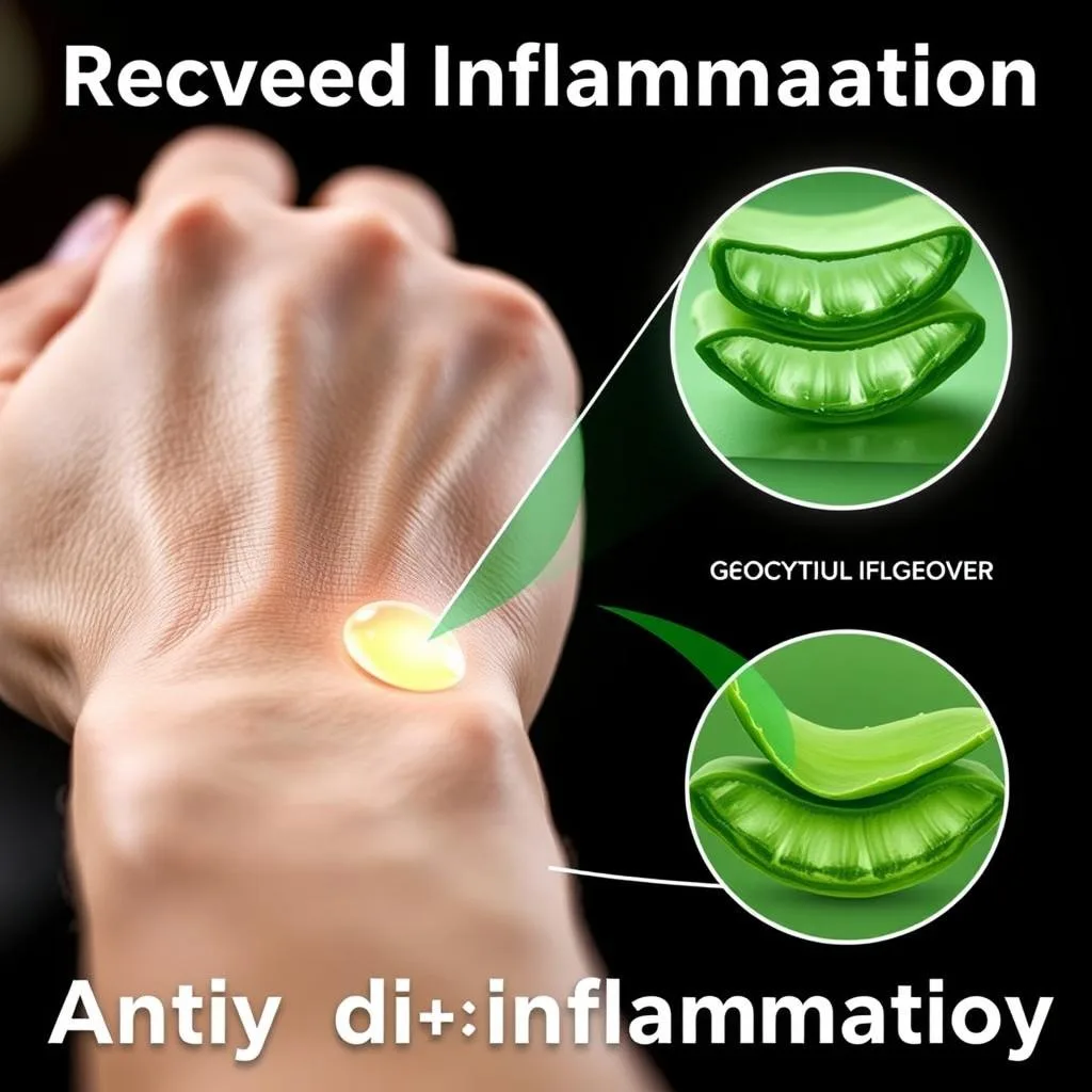 Aloe vera's anti-inflammatory effects on hand and wrist