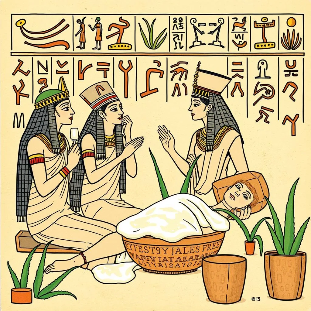 Ancient Egyptian use of Aloe Vera for beauty and anti-aging