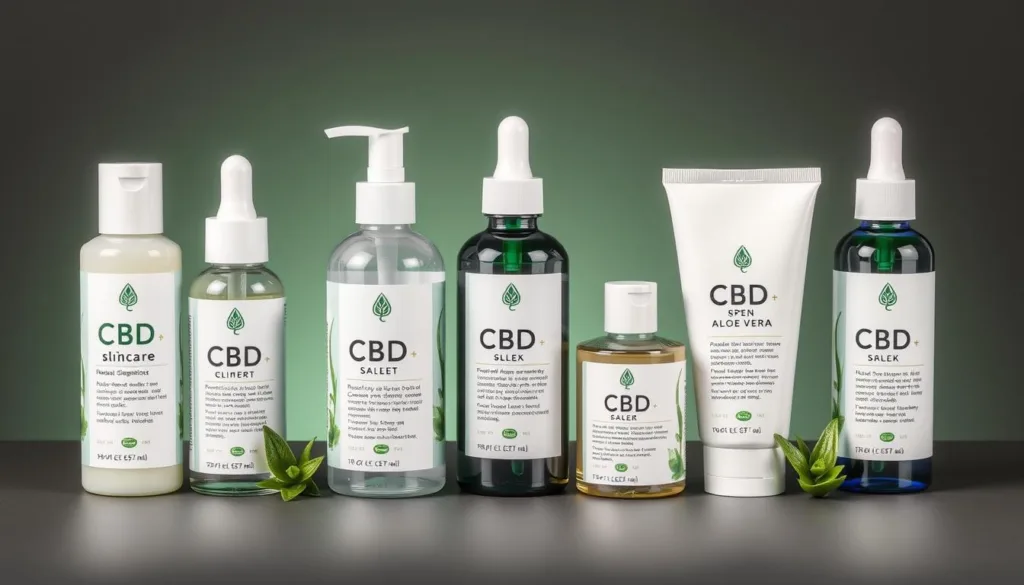 Combined CBD and Aloe Vera product formulations showing synergistic benefits Combined CBD and Aloe Vera product formulations showing synergistic benefits