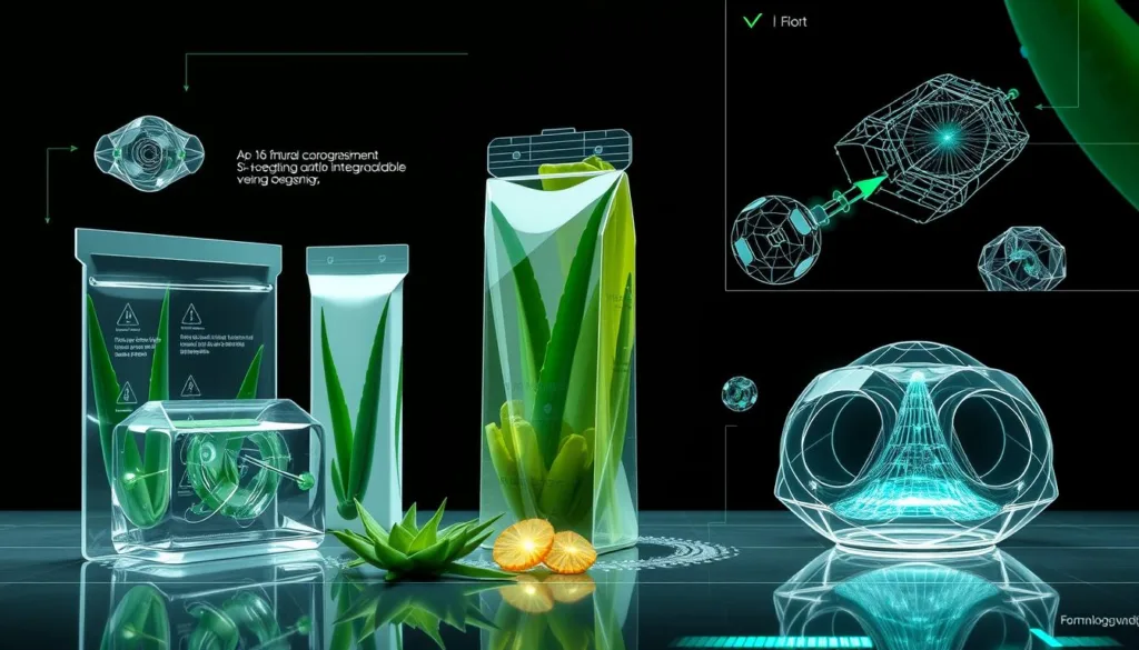 Futuristic concept of advanced Aloe Vera packaging applications