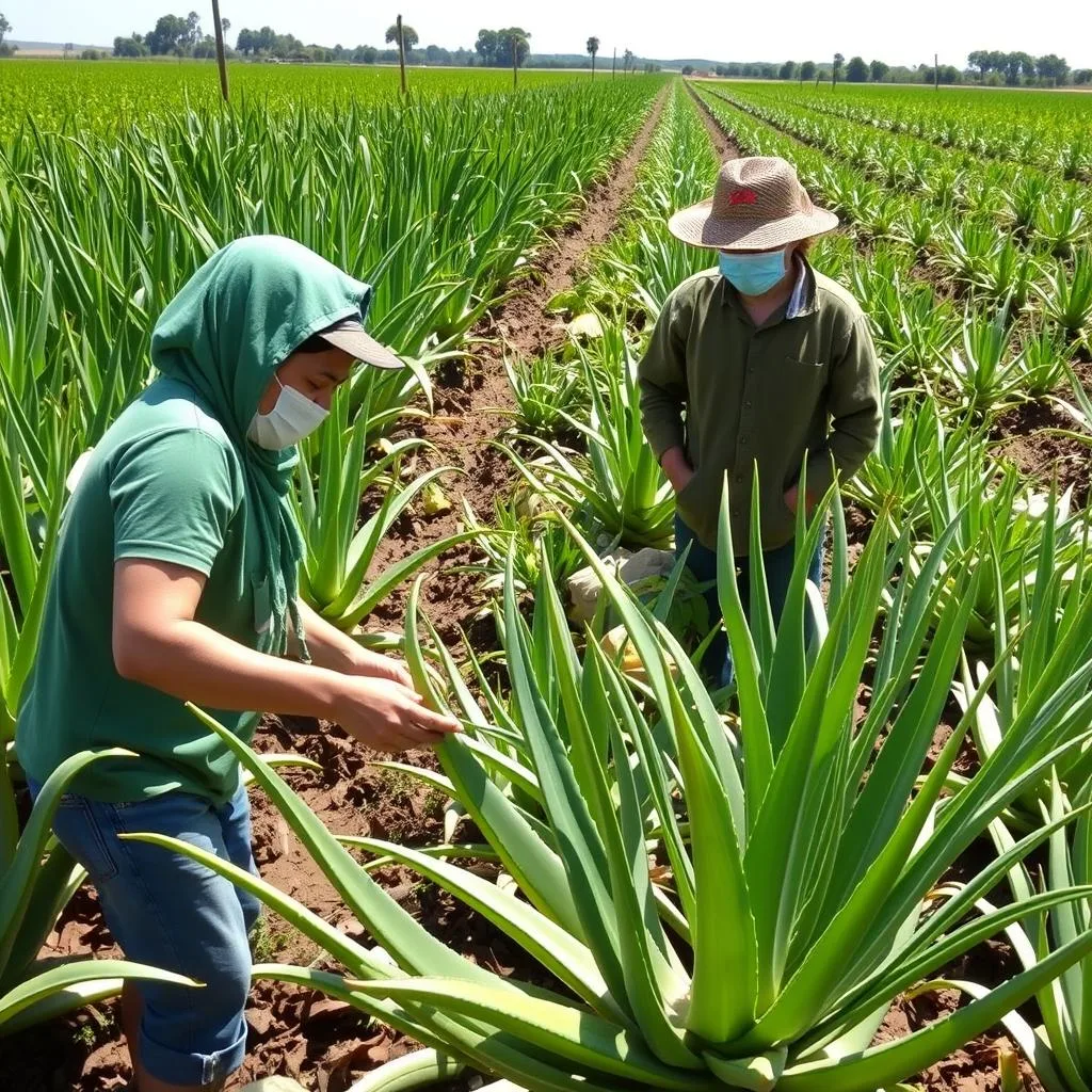 Sustainable Aloe Vera farming practices for anti-aging products