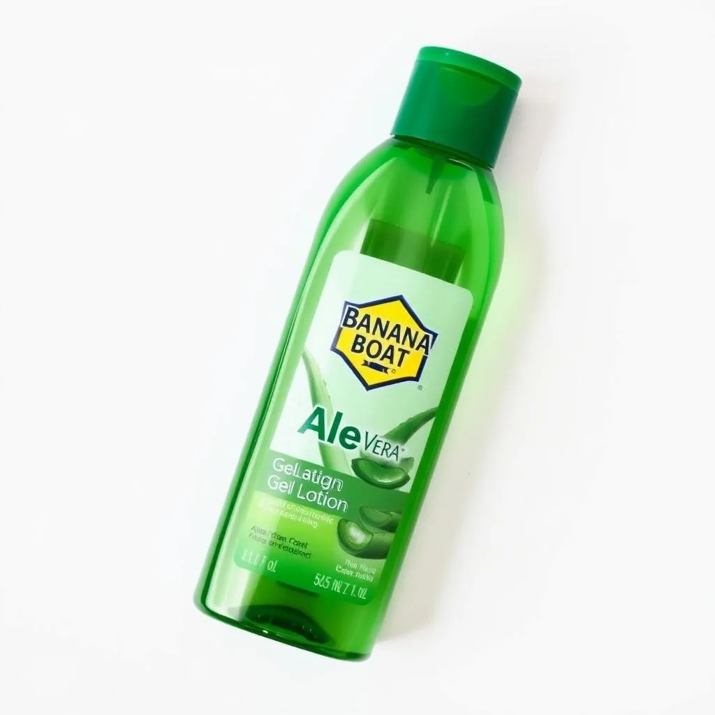 Bottle of Banana Boat Aloe Vera Lotion