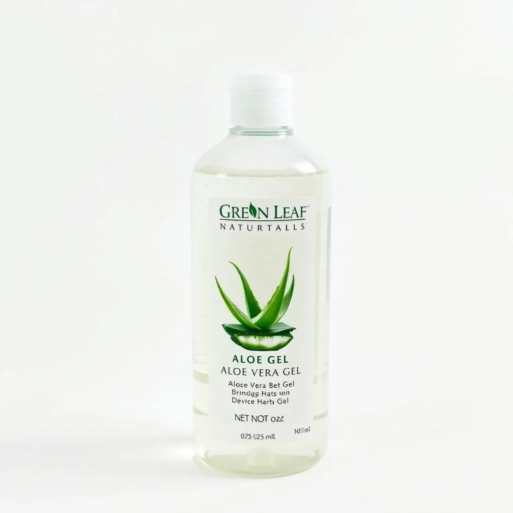 Bottle of Green Leaf Naturals Aloe Vera Gel
