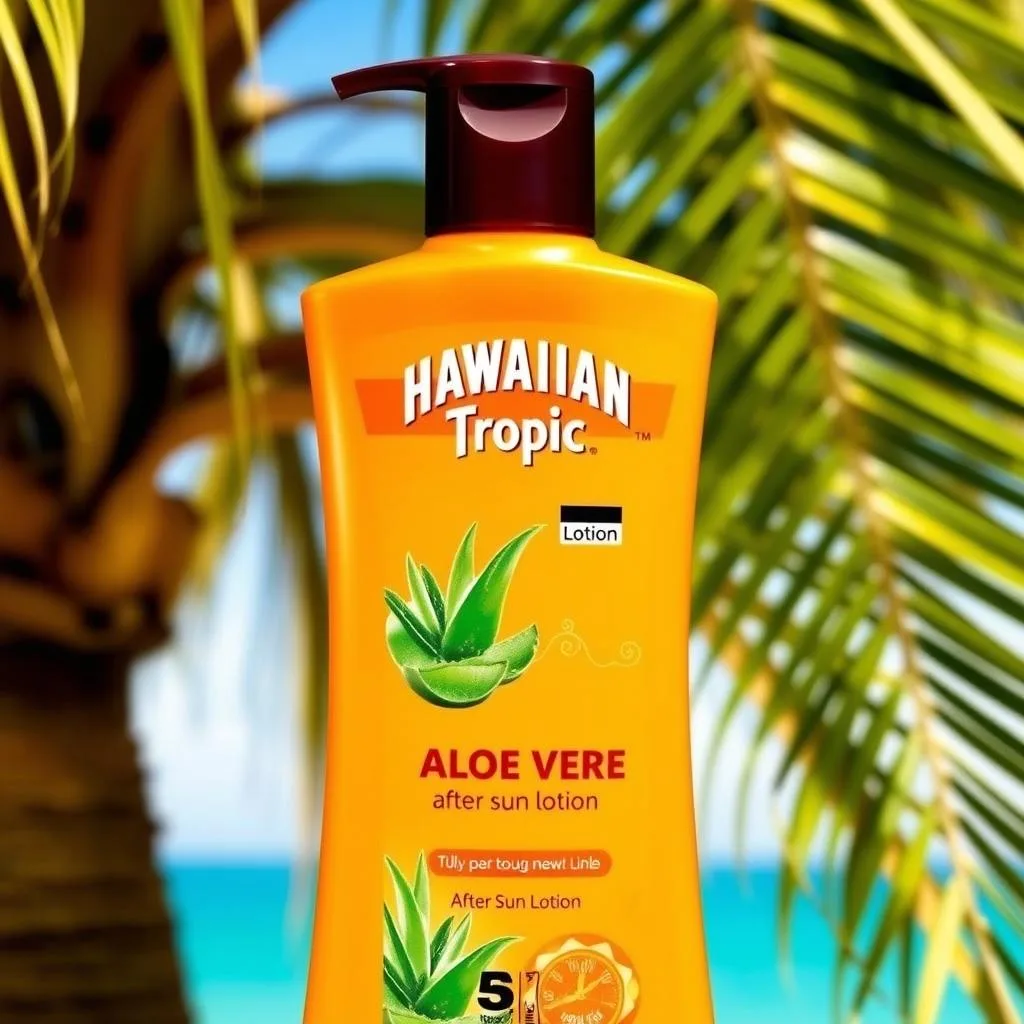 Bottle of Hawaiian Tropic Aloe Vera Lotion