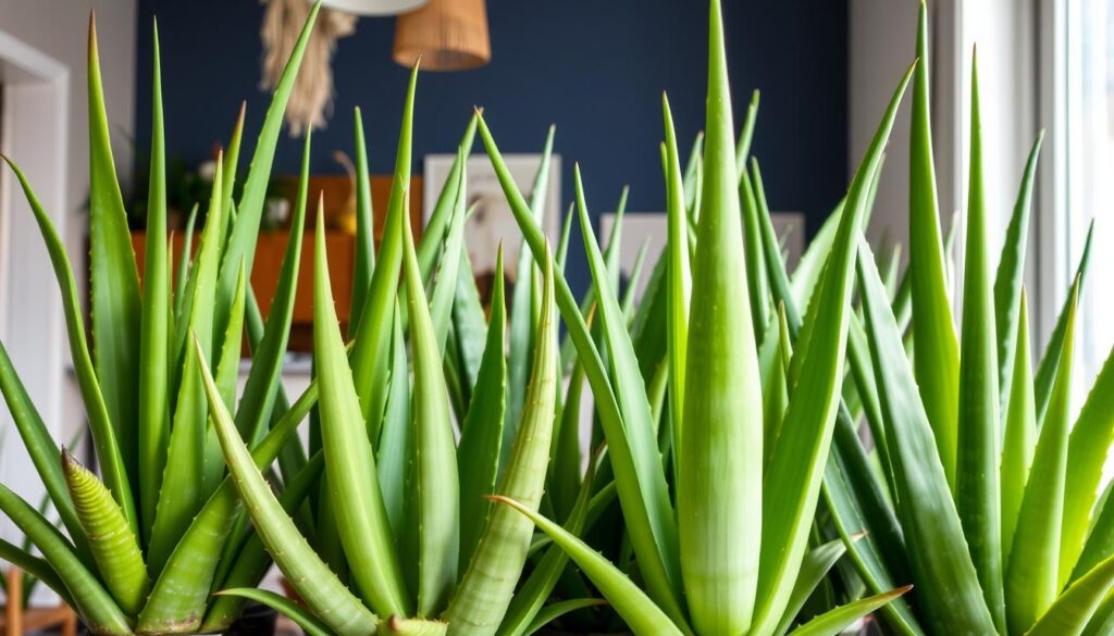 Thriving aloe vera plant collection showing successful care