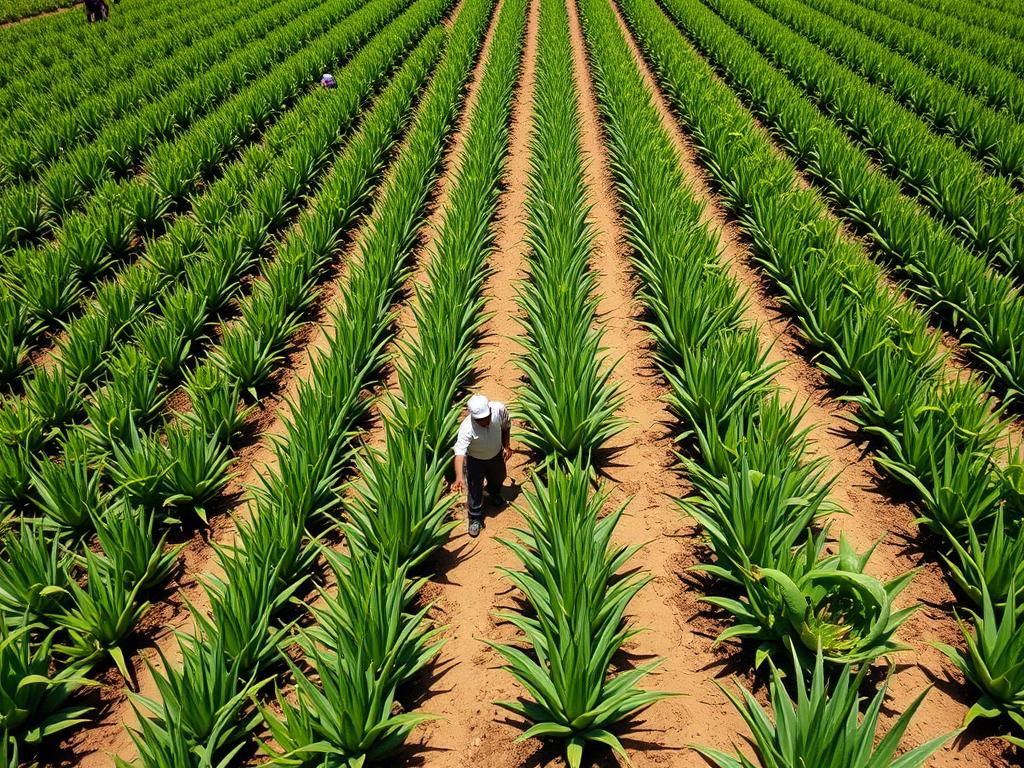 Forever Living's aloe vera plantation showing sustainable harvesting practices