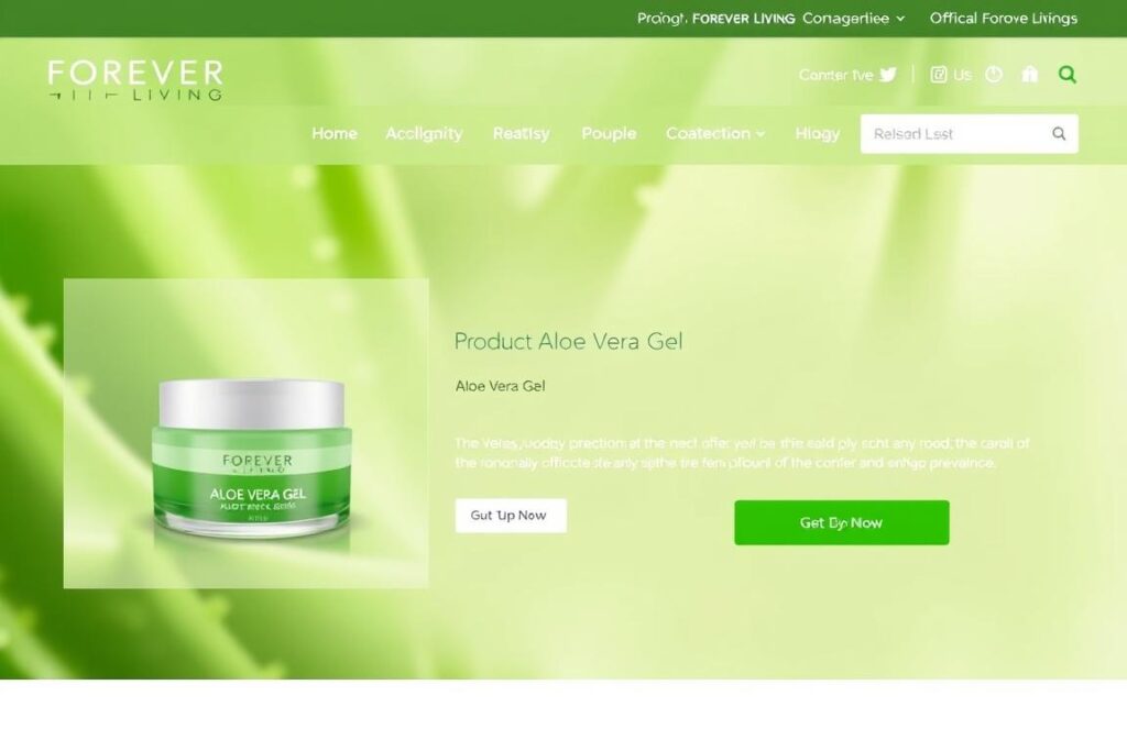 Official Forever Living website showing Aloe Vera Gel product page